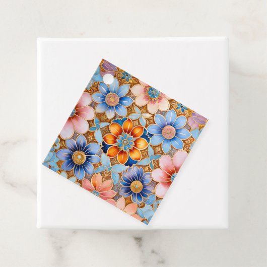 Kleurrijke Byzantijnse Juweel Art Gift Labels (In situ)