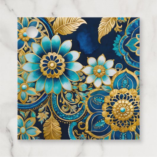 Kleurrijke Byzantijnse Juweel Art Gift Labels (Voorkant)