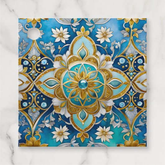 Kleurrijke Byzantijnse Juweel Art Gift Labels (Voorkant)