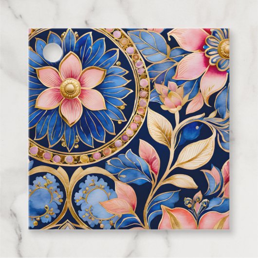 Kleurrijke Byzantijnse Juweel Art Gift Labels (Voorkant)