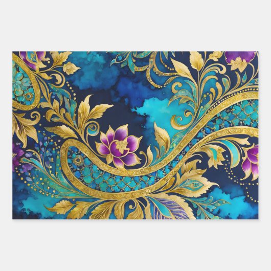 Kleurrijke Byzantijnse kunst inpakken papieren vel (Voorkant 3)