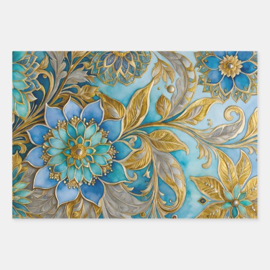 Kleurrijke Byzantijnse kunst inpakken papieren vel (Voorkant 2)