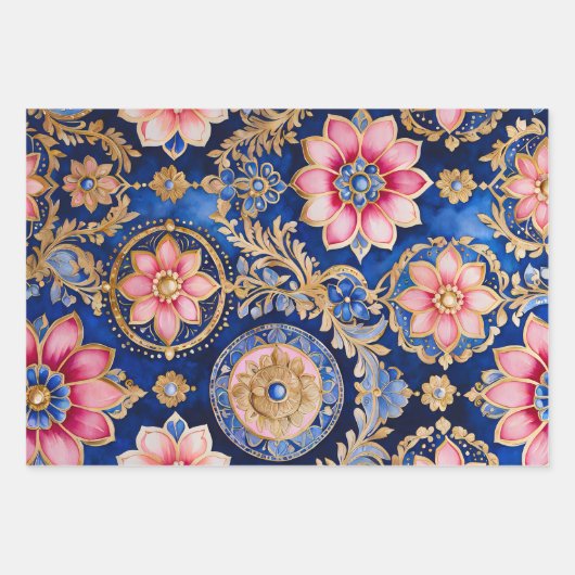 Kleurrijke Byzantijnse kunst inpakken papieren vel (Voorkant 3)