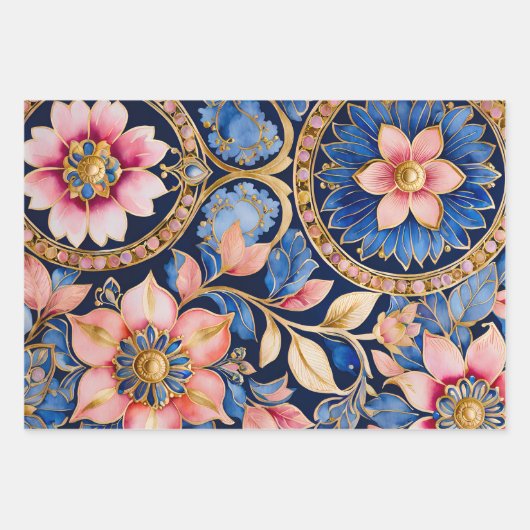 Kleurrijke Byzantijnse kunst inpakken papieren vel (Voorkant)