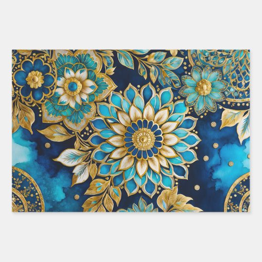 Kleurrijke Byzantijnse kunst inpakken papieren vel (Voorkant 2)