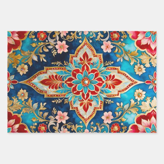 Kleurrijke Byzantijnse kunst inpakken papieren vel (Voorkant 3)