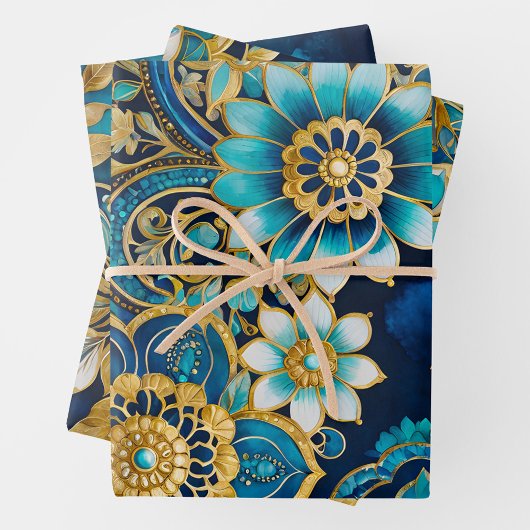 Kleurrijke Byzantijnse kunst inpakken papieren vel