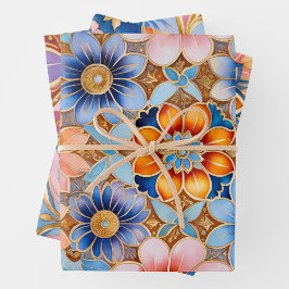 Kleurrijke Byzantijnse kunst inpakken papieren vel