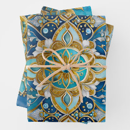 Kleurrijke Byzantijnse kunst inpakken papieren vel