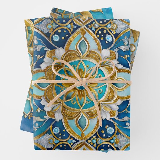 Kleurrijke Byzantijnse kunst inpakken papieren vel