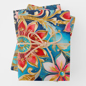 Kleurrijke Byzantijnse kunst inpakken papieren vel