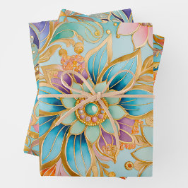 Kleurrijke Byzantijnse kunst inpakken papieren vel