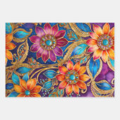 Kleurrijke Byzantijnse kunst inpakken papieren vel (Voorkant)