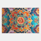 Kleurrijke Byzantijnse kunst inpakken papieren vel (Voorkant)