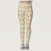 Kleurrijke Cacti Silhouetten Patroon Leggings (Voorkant)