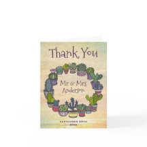 Kleurrijke Cactus Bruiloft Bedankt