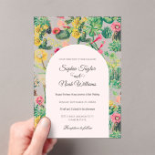 Kleurrijke Cactus Collectie Acryl Uitnodigingen (Insitu (Draagbaar))