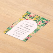 Kleurrijke Cactus Collectie Acryl Uitnodigingen (Laagn)