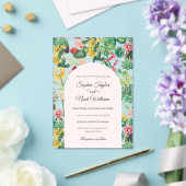 Kleurrijke  Cactus Collectie Acryl Uitnodigingen (Insitu (Huwelijk))