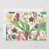 Kleurrijke  Cactus Collectie Kaart (Achterkant)