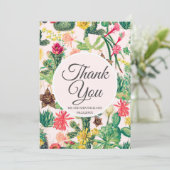 Kleurrijke  Cactus Collectie Kaart (Staand voorkant)