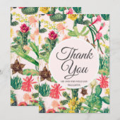 Kleurrijke  Cactus Collectie Kaart (Voorkant / Achterkant)