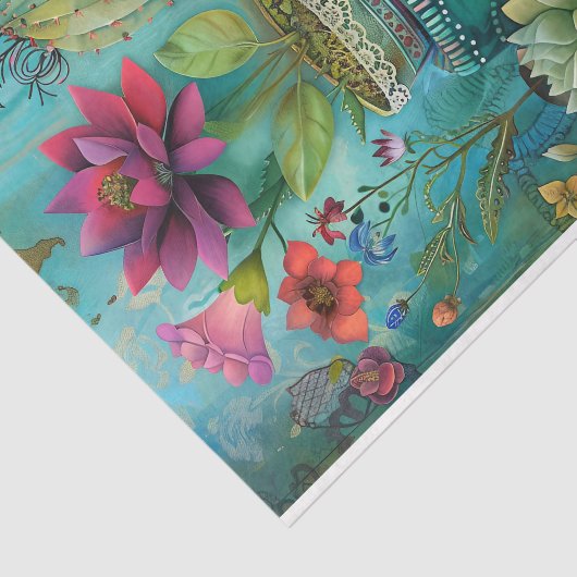 KLEURRIJKE CACTUS EN SUCCULENTEN DECOUPAGE TISSUEPAPIER (Detail)