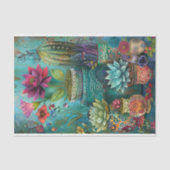 KLEURRIJKE CACTUS EN SUCCULENTEN DECOUPAGE TISSUEPAPIER (Voorkant)