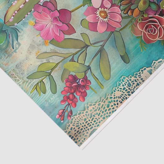 KLEURRIJKE CACTUS EN SUCCULENTEN DECOUPAGE TISSUEPAPIER (Detail)