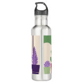 Kleurrijke cactus en vetplanten waterfles (Achterkant)