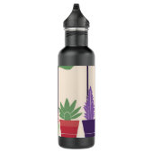 Kleurrijke cactus en vetplanten waterfles  (Rechts)