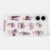 Kleurrijke Cactus Floral gepersonaliseerde naam Case-Mate iPhone Case (Achterkant (horizontaal))