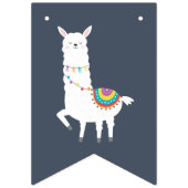 Kleurrijke Cactus Llama Fun Verjaardagsfeest Vlaggetjes (Eerste vlag)