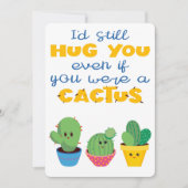 Kleurrijke Cactus moderne leuke Valentijn Kaart (Voorkant)