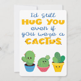 Kleurrijke Cactus moderne leuke Valentijn Kaart