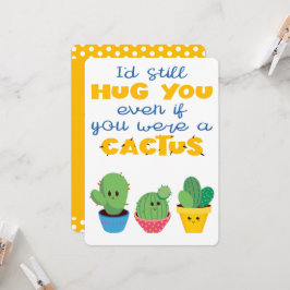 Kleurrijke Cactus moderne leuke Valentijn Kaart