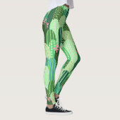 Kleurrijke Cactus Naadloze Patroonillustratie Leggings (Rechts)