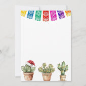 Kleurrijke Cactus Santa Mexican Holiday Fiesta Kaart (Achterkant)