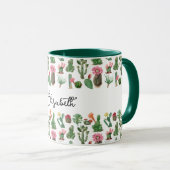 Kleurrijke Cactus & Sappige Bloemen Mok (Voorkant rechts)