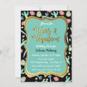 Kleurrijke Cactus Tacos & Tequila Verjaardag Fiest Kaart (Voorkant)