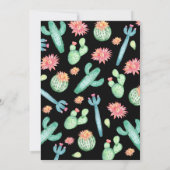 Kleurrijke Cactus Tacos & Tequila Verjaardag Fiest Kaart (Achterkant)
