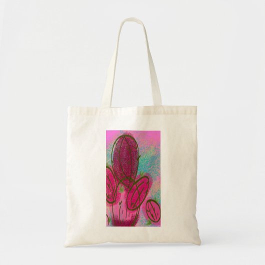 Kleurrijke Cactus Tote Bag (Voorkant)