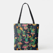 Kleurrijke Cactus Tuin Tas (Achterkant)
