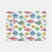 Kleurrijke cactussen | Desert thema gepersonalisee Fleece Deken (Voorkant (Horizontaal))