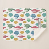 Kleurrijke cactussen | Desert thema gepersonalisee Sherpa Deken (Voorkant (horizontaal))