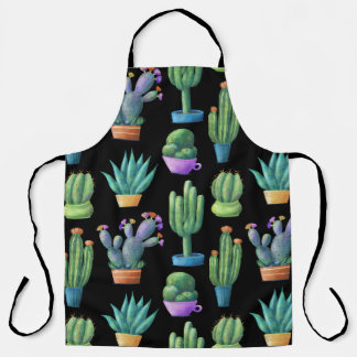 Kleurrijke cactussen: grillig naadloos ontwerp. schort