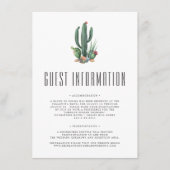 Kleurrijke Cactussen | Woestijn Thema Gastinformat Informatiekaartje (Voorkant)