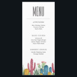 Kleurrijke Cactussen | Woestijn Thema Menu<br><div class="desc">Doe-het-zelf menu kaart gemaakt om samen te voegen met de Kleurrijke Cactussen | Woestijn Thema Collectie.</div>