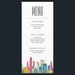 Kleurrijke Cactussen | Woestijn Thema Menu<br><div class="desc">Doe-het-zelf menu kaart gemaakt om samen te voegen met de Kleurrijke Cactussen | Woestijn Thema Collectie.</div>