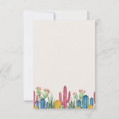 Kleurrijke Cactussen | Woestijn Thema RSVP Antwoor (Achterkant)